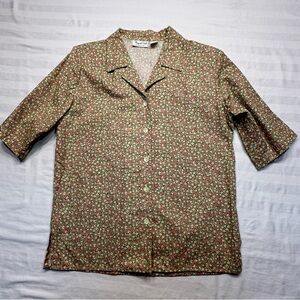 Margaret Smith vintage cotton blouse floral print size 8